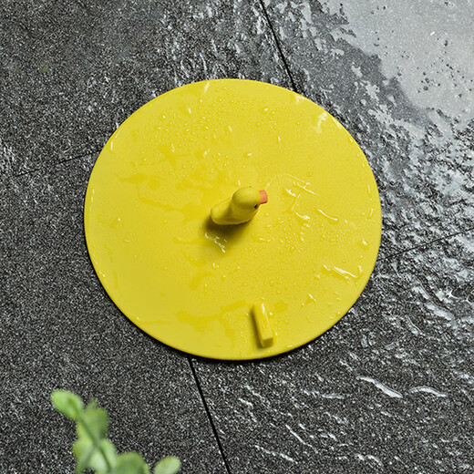 Hasdick Silicone Sealed Floor Drain Cover Sewer Bathroom Deodorant Artifact Green Dinosaur + Yellow Duck HKT-522