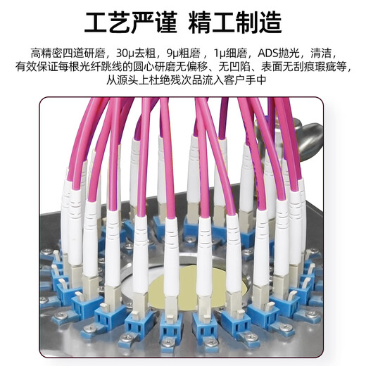 UPlian OM4 10,000 Gigabit Multimode Fiber Optical Jumper LC-LC Engineering Telecommunications Grade Dual-core LC Pig fiber 25G Switch Optical Fiber Module Connection Line Optical Brazing Line OM4 Multimode Dual-core LC-LC 5 meters