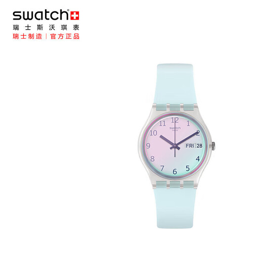 Swatch Swiss Watch Endless Sky Blue New Year's Gift Dual Calendar Middle School and High School Students Fashion Quartz Watch GE713