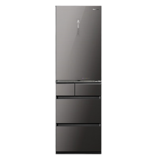Panasonic NR-E411BG-XT automatic ice making air-cooled frost-free glass multi-door household built-in refrigerator official quality home appliances tail stock NR-E411BG-XT 380L amber brown brand new