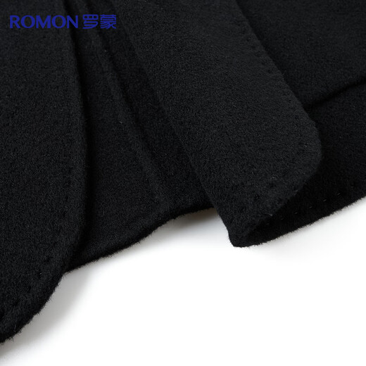 罗蒙【100%羊毛】双面呢单排两粒扣西服男士秋冬商务休闲西装外套单西