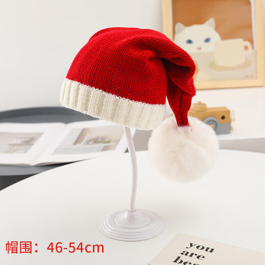Domeiyi Christmas hat Christmas decoration Christmas headdress Santa Claus children adult dress knitted hat