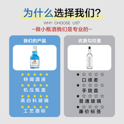 Baraka便利店小酒调酒基酒套装迷你版小酒洋酒伏特加威士忌利口酒小瓶酒 【兄弟局】50ML*10瓶