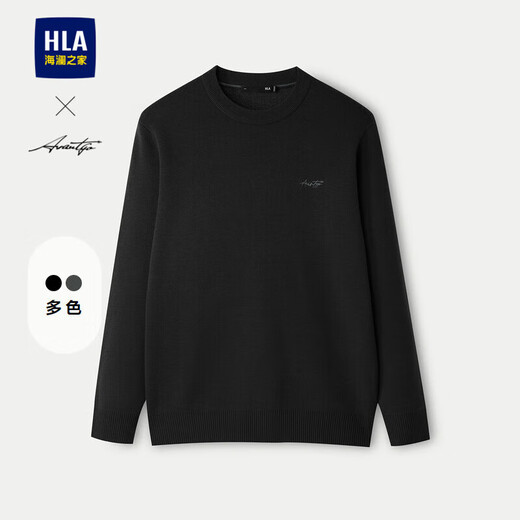 Heilan House plus velvet light business fashion series long-sleeved sweater men's round neck sweater men winter HNZAW4W040A