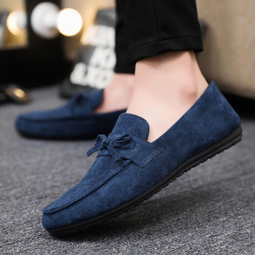 Xipai printemps et automne doudou chaussures masculin 2024 New Lazy Man's Lefu polyvalent chaussures décontractées chaussures toile de toile de grande taille pour hommes noirs (D753) 41
