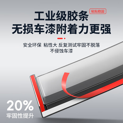 Yushanhe Haval h6 car window rain eyebrow national trend version special rain shield and rain shield rain strip accessories Harvard Automotive Supplies 21-24 third generation Haval h6*4 pieces 3D stainless steel bright strip rain shield Ten-year warranty