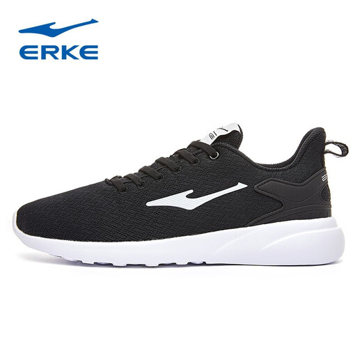 Hongxing Erke Men's Shoes Sports Shoes Comfortable Casual Running Shoes Light Soft Soled Mesh Shoes Jogging Shoes Men's Black/White 41