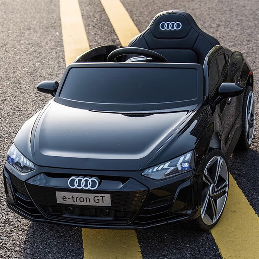 WORK BABY Audi genuine authorized children's electric car four-wheel sit-on remote control toy birthday gift for adults, babies and children, painted white/remote control/soft seat, electric drive