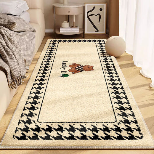 Alfombra de habitación para niñas de dormitorio imitación espesa de cachemira manta de la noche de la noche de la cabecera de altura y resistencia a la tierra hogar gran área j1517c villano marrón oscuro cajas de cajas de cajas de cebo de cebo 120 veces 160.5 cm