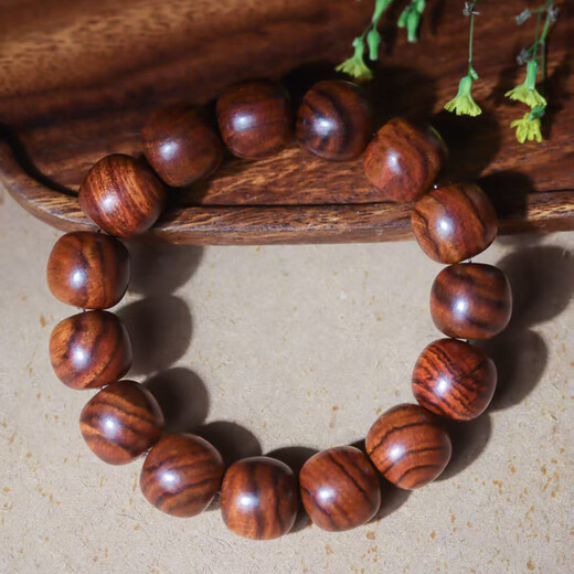 法珠香假一赔万 捡漏海南黄花梨紫油梨16mm佛珠文玩手串男女款手链收藏