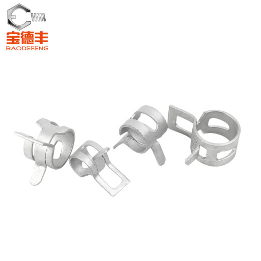 宝德丰达克罗弹性卡箍钢带型环箍弹簧钢卡水管油管箍65锰钢卡子Q673管夹 M9.5x8x0.7[50只]