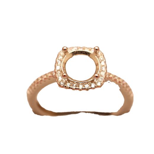 Fat Donglai's same style ring setting 18k gold empty setting 8 mm 2 carat diamond ring setting for women round pointed bottom diamond 9 half wall Jiangshan (8mm/2 carat) M6 opening adjustable