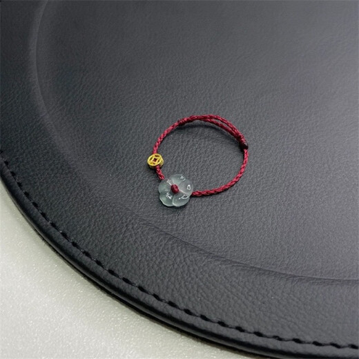 Youqianhua Unique Flower Coin Braided Rope Ring Women's Niche Design Simple Ring Adjustable Youqianhua Black Ring Adjustable One Size