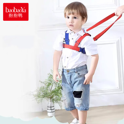 
Hug duck, children's safety belt, traction rope, baby toddler, baby anti-lost rope, learn to walk, breathable and anti-slide shoulder straps, cotton-green and yellow-about 1.2 meters rope