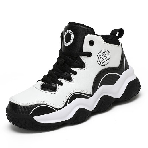G.Duck Kids Little Yellow Duck Boy Basketball Zapatos Kobe Top Middle Ligero sin deslizamiento FRICCIÓN ESTUDIANTE ENTRENAMIENTO SHATIVAS DE DISPORES Niños TT-White 9855 (Soft Sole) 31 Longitud interna 19.8 cm