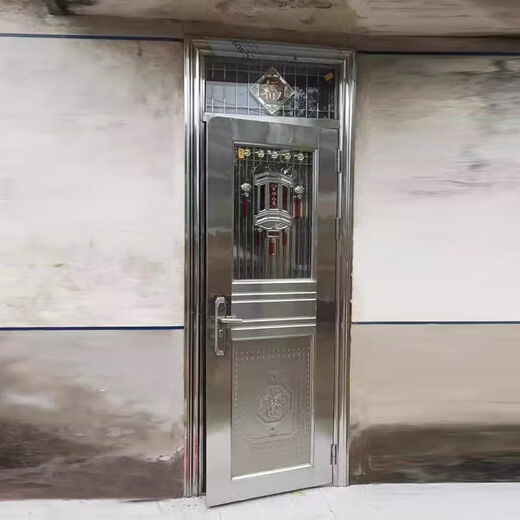 勤凯304单门不锈钢带亮窗气窗通风门带摇头门防盗门厨房门阳台门单门 500*700请联系客服看款 外包外左