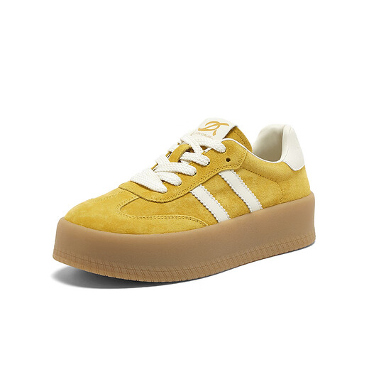 Bestou Spring and Summer Shopping Mall New Retro Sole Sole Silver German Training Shoes Fomen's Women's Casual Sports Chaussures i9227cm4 jaune / blanc 36