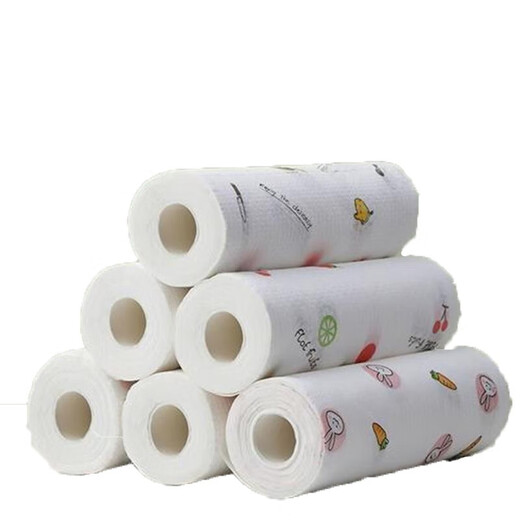 Qianhui disposable lazy rag kitchen towel dishcloth hand towel decontamination absorbent water and oil absorbent wet and dry use one roll