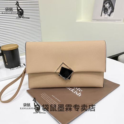 Känguru-Handtasche für Damen, kleine Tasche, handgehalten, Temperament 2023, neuer trendiger Umschlag, Sinn für Mode, ausländischer Stil, diagonale Hand, die eine Schulter hält, schwarz