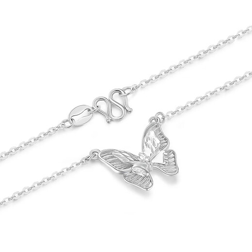 Mengjinyuan Pt950 platinum necklace platinum bow butterfly necklace butterfly wings birthday gift for girlfriend
