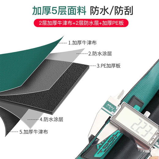 Arrizo multifunctional tool bag is sturdy and durable, thickened canvas tool bag for electricians, large storage bag, 17-inch classic model (none)