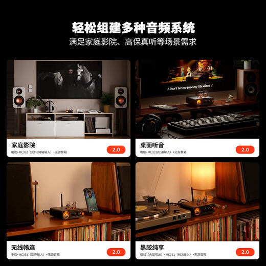 FOSI Audio Audio MC331 Elektronischer Röhrchen Gallenmaschine Fronthöhe Bluetooth Digitalverstärker HiFi Lustless Fieber Drei-in-One-Verstärker All-in-One-Hi-Fi-Kopfhörerverstärker [24 V/4,5A-Stromadapter]