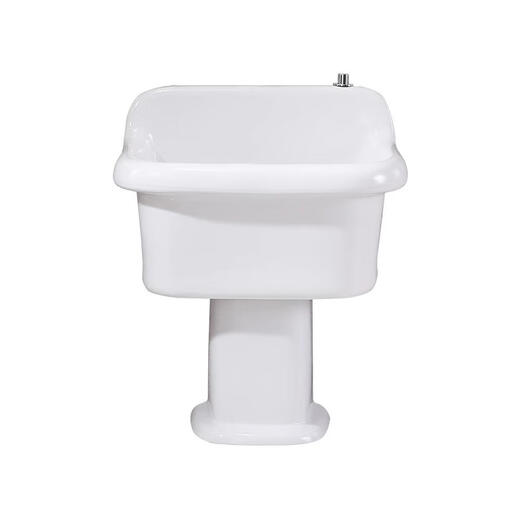 Balcony ceramic mop pool household high-leg split floor-standing mop pool floor basin large bathroom mop pool 43 cm Taiwan controlled drain 30 cm pillar