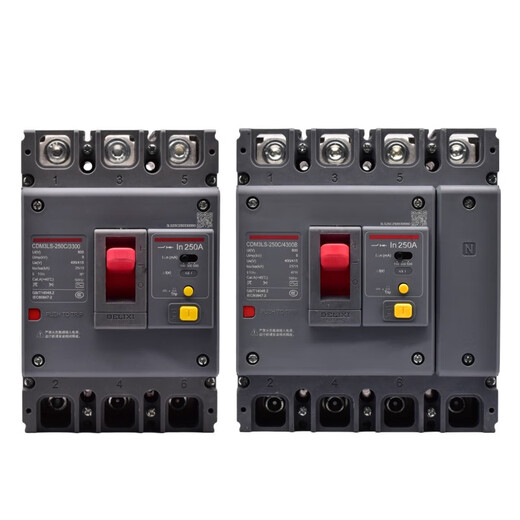 DELIXI air switch with leakage protection CDM3LS circuit breaker 100160A plastic case 200A250A4004P 200A 4p