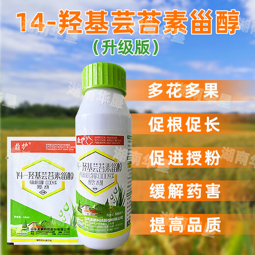 14-Hydroxybrassinosteroid relieves phytotoxicity, cold-proof and frost-resistant rice plant crop growth regulator 100 ml 14-Hydroxybrassinosteroid *1 bottle