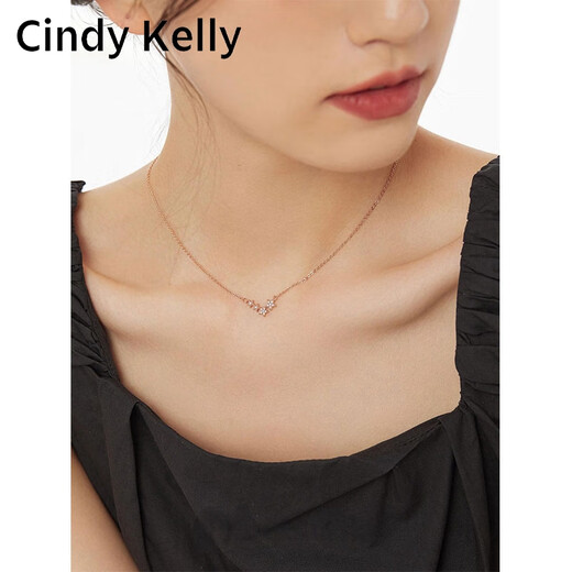Cindy Kelly exquisite and high-end silver necklace for women, light luxury and practical clavicle chain, birthday and Valentine's Day gift for girlfriend and wife, platinum, practical for girls in the New Year