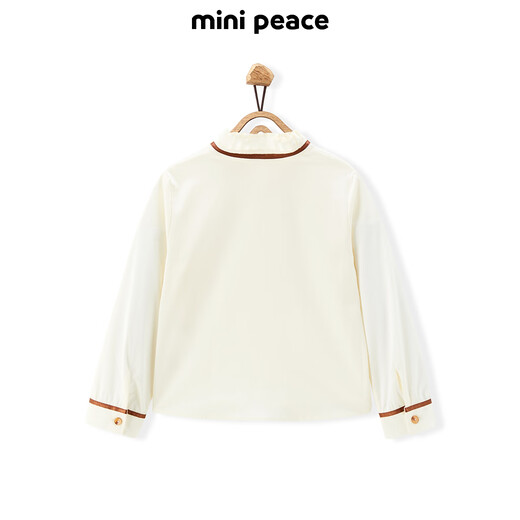 MiniPeace Children's Autumn Girls' Shirt F2CAE3322 White 110 cm