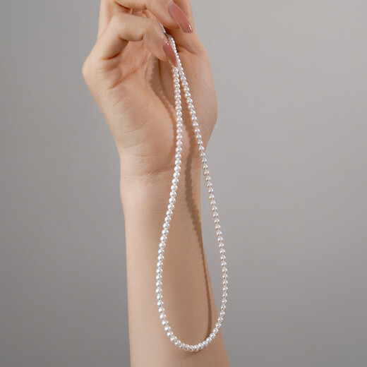 MeluxeS925 silver millet beads freshwater pearl necklace young and light luxury birthday gift for girlfriend, wife, mother, best friend