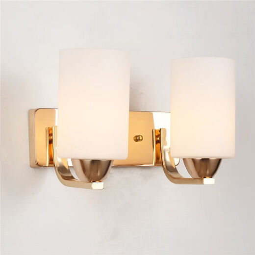 Yaotian Simple Modern Fashion Creative Bedside Glass Wall Lamp with Switch Living Room Lamp Bedroom Lamp Aisle Lamp Indoor Wall Lamp Gold Single Head Pull Switch E27*12 Watt LED Yellow Light Bulb