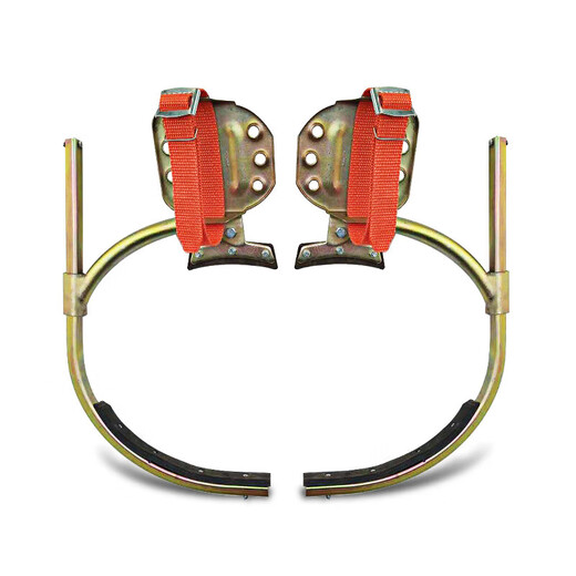 Foot hook climbing pole foot climbing power electrician cement climbing foot buckle pole climbing device electric pole artifact telegraph pole 400 type manganese steel triangle pipe + safety belt set