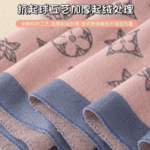 泉碧焱围巾披肩女秋冬季韩版休闲披肩旅游加长围脖送女朋友情人生日礼物 星星围巾【灰粉色-180*65cm】 加长加宽丨上身百搭丨送礼盒礼袋