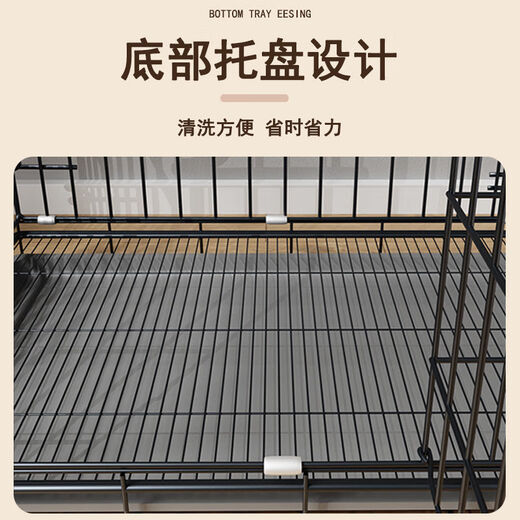 Jiamen JIAMEN (JIAMEN) Cat Cage Double Cat Cage Cat Villa Bold Cat Cage Large Household Pet Cat Nest Cattery Cat House Extra Large Double Layer 86*59*71 with Skylight Folding Flagship Model Luxury Model + Cat Litter Box with Scoop
