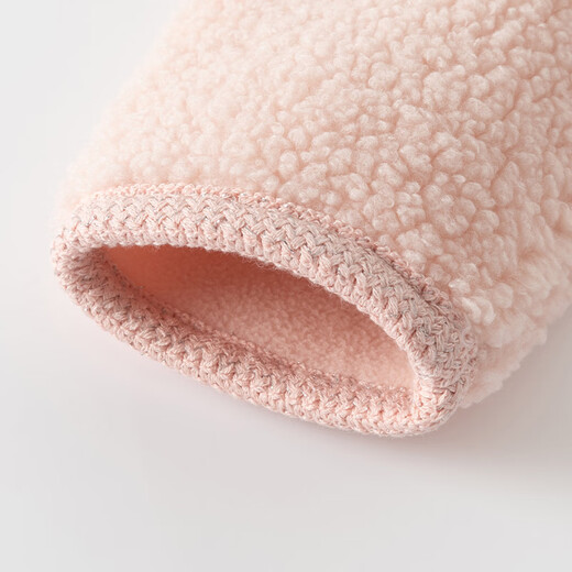 
David BELLA (DAVE/BELLA) Girls Lamb Fur Jacket Fashionable Children's Cardigan Children's Long Sleeve Top Autumn and Winter New Style Baby Clothes Pink [Spot] 120 cm (Suggested height 110-120 cm)