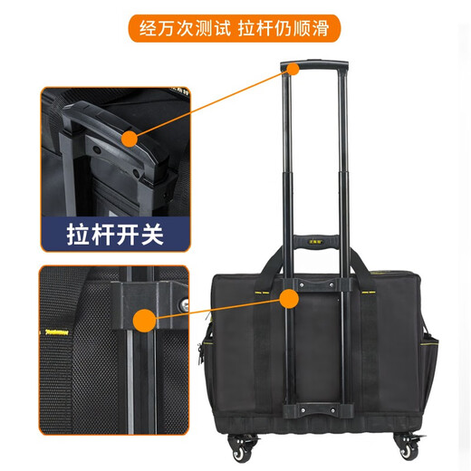 FASITE Trolley Tool Kit Large Capacity Thickened Repair Woodworking Special Multifunctional Canvas Durable Installation Trolley Case Large