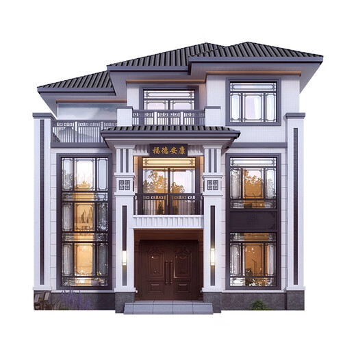 墅小宅C1278新款三层独栋别墅设计图纸农村3层新中式自建房房屋设计方案 成品图纸(全套)