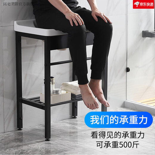 Broad House Small Apartment Simple Wash Basin Set Floor-Sanding Ceramic Wash Basin Bathroal Wash Basin Piscine Balcon de support extérieur Modèle 4837 (Basin + Rack + Robinet)