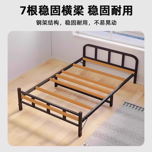 Folding sheet single simple bed home small bed camp bed hard bed 70cm wide economical + thickened frame bi-fold
