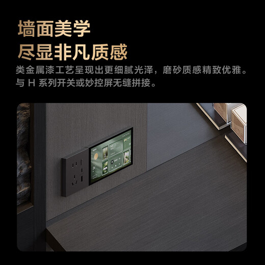 Aqara Lumi Lianchuang Smart Socket H2 Fast Charging Type-C has been connected to the HomeKit wall socket panel Smart Wall Socket H2_Yuanshan Gray