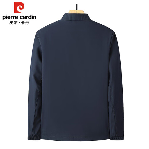 Pierre Cardin jacket men's spring and autumn trendy men's clothing handsome high-end clothes striped jacket men's blue XL