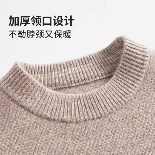 Shanshan wool sweater 100% sheep wool men's heavyweight thickened autumn and winter warm and soft close-fitting non-tie anti-pilling sweater
