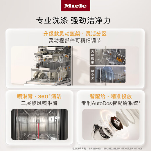 Miele dishwasher built-in European imported household kitchen disinfection and sterilization 16 sets of large-capacity smart appliances G 7604 C SCU national subsidy