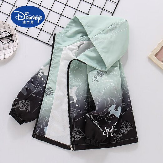 Disney (Disney) Boys' Windbreaker Jacket Spring and Autumn 2025 New Children's Boys' Autumn Style Boys' Charge Jacket Spring Green 140cm