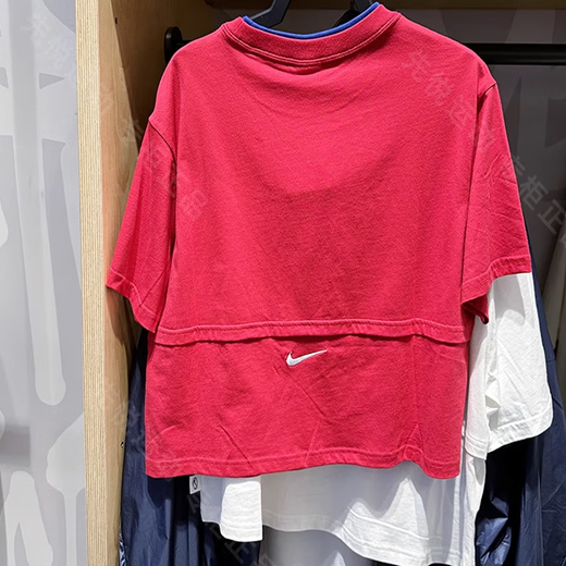 耐克（NIKE）短袖女装夏季纯棉透气舒适短款大勾子时尚潮流运动服学生T恤半袖 HF6291-687 M /160/84A