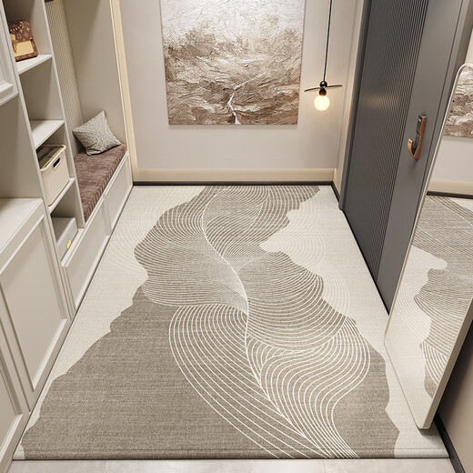 Lei'ao leerout entrance door floor mat entrance carpet door door door door door door non-slip living room entrance foot mat can be cut static wave-vertical version 15926 120cm*80cm 1 piece number