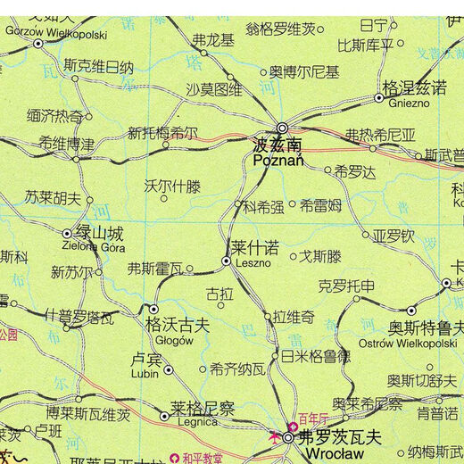 2023新款 波兰 捷克 斯洛伐克 匈牙利 中文版 交通 海报 13590cm（高X宽） 相纸（有配送专业胶不伤墙）