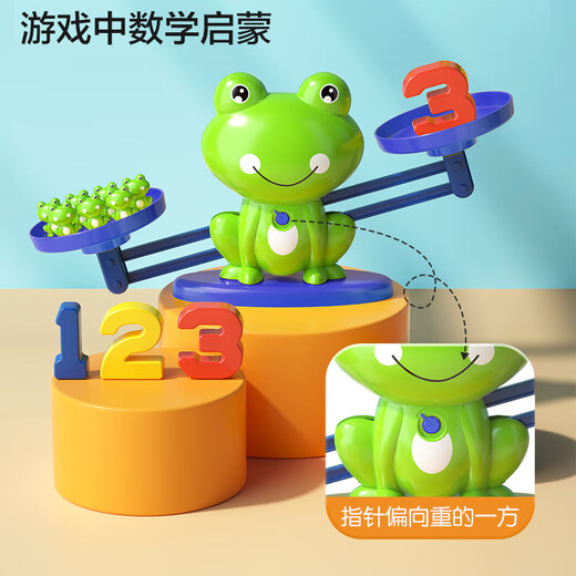 Dimanqi Kinderspielzeug Mini Frog Balance Scale Lehre Hilfsmittel frühe Bildung Mathematik Addition und Subtraktionsdacht Aufklärungsspielzeug Upgrade -Version Upgrade -Version